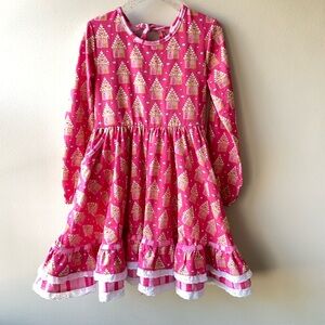 Makena Lane Gingerbread House Ruby Dress
